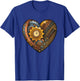 Steampunk Clockwork Heart with Cogs and Time Motif T-Shirt - T-Shirt | Royal