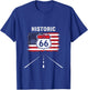 Historic U.S.A. 66 Highway Vintage America Road T-Shirt - T-Shirt | Royal