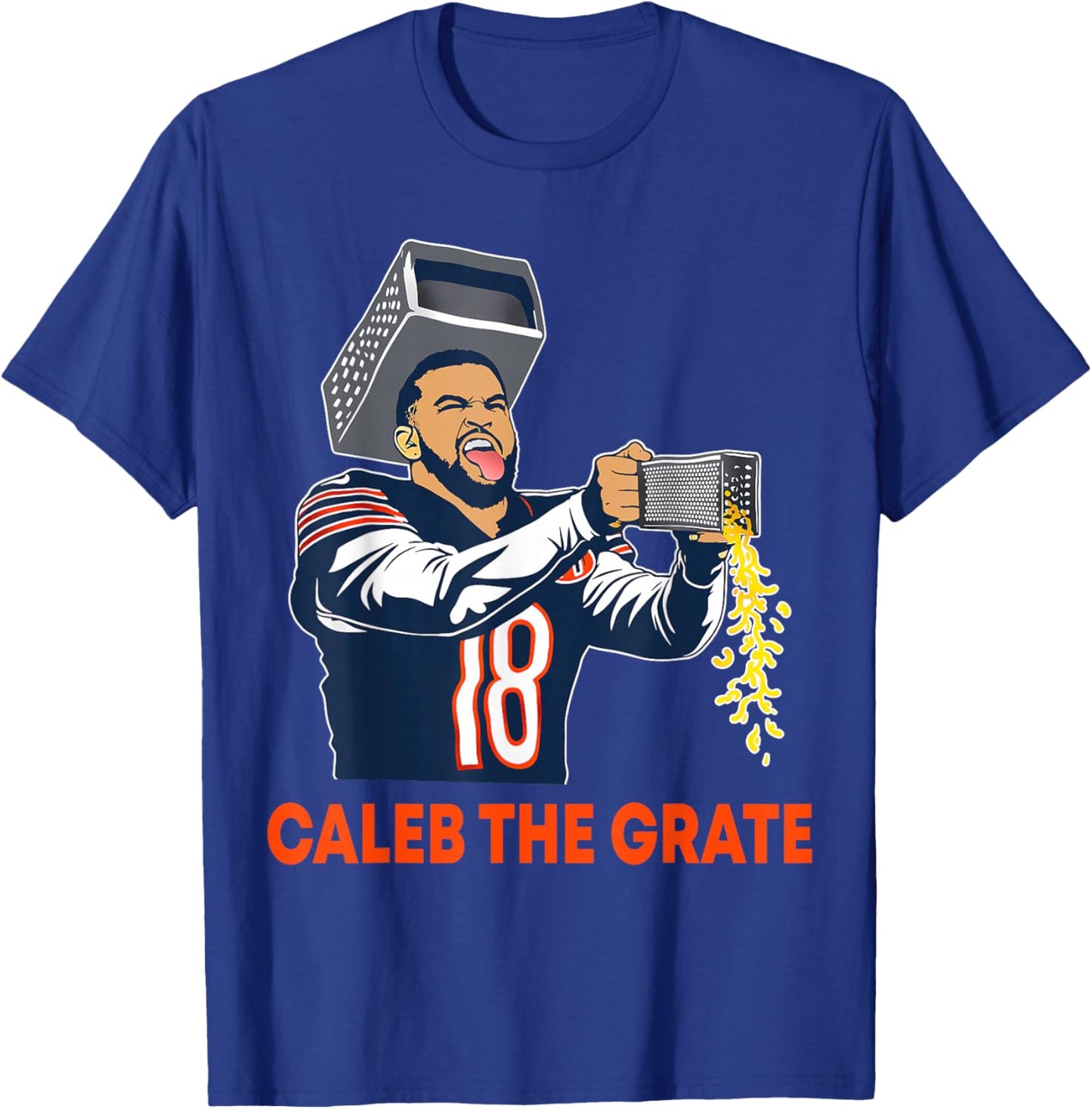 Caleb The Grate Game Day Football Cheese Grater Funny Meme T-Shirt - T-Shirt | Royal