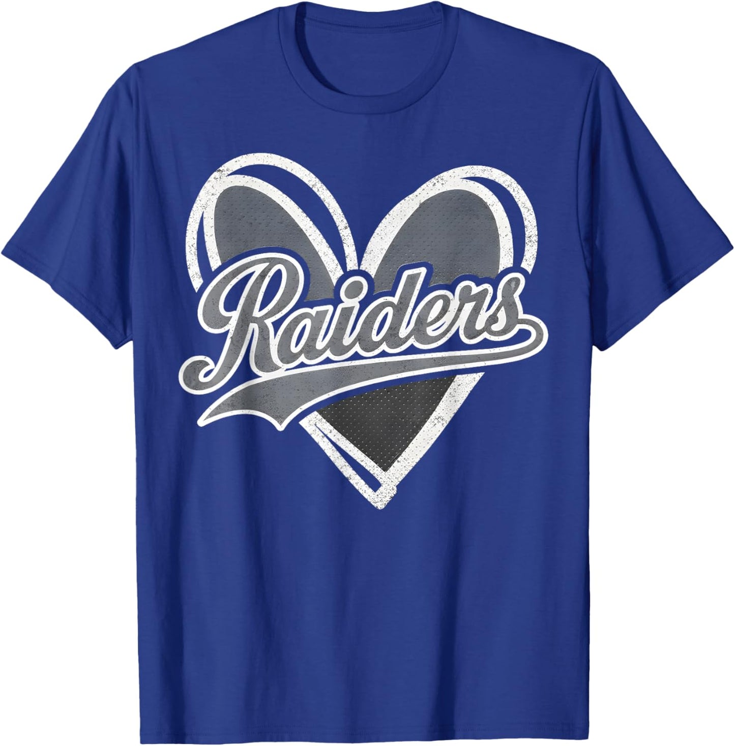 Raiders Heart Name Vintage Retro Men Women Girl Kid T-Shirt - T-Shirt | Royal
