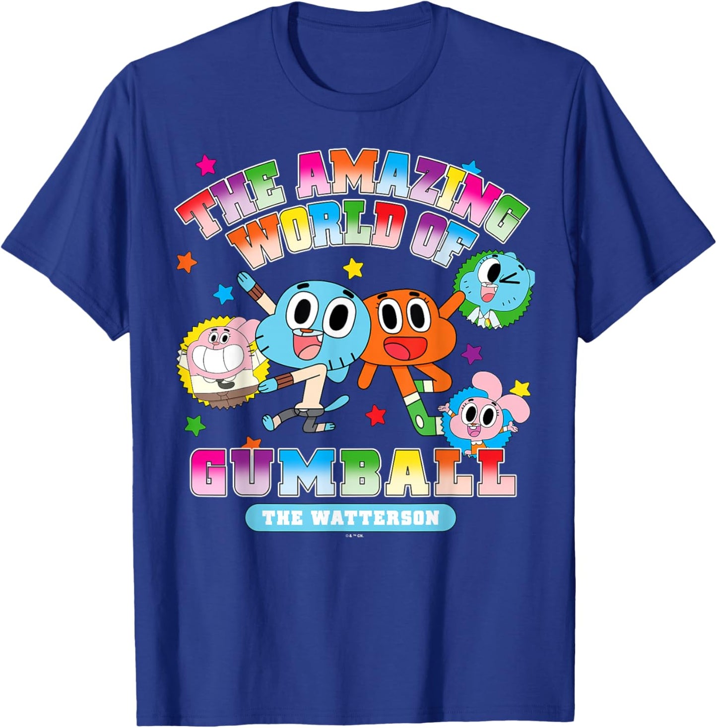 The Amazing World of Gumball The Watterson Collegiate T-Shirt - T-Shirt | Royal