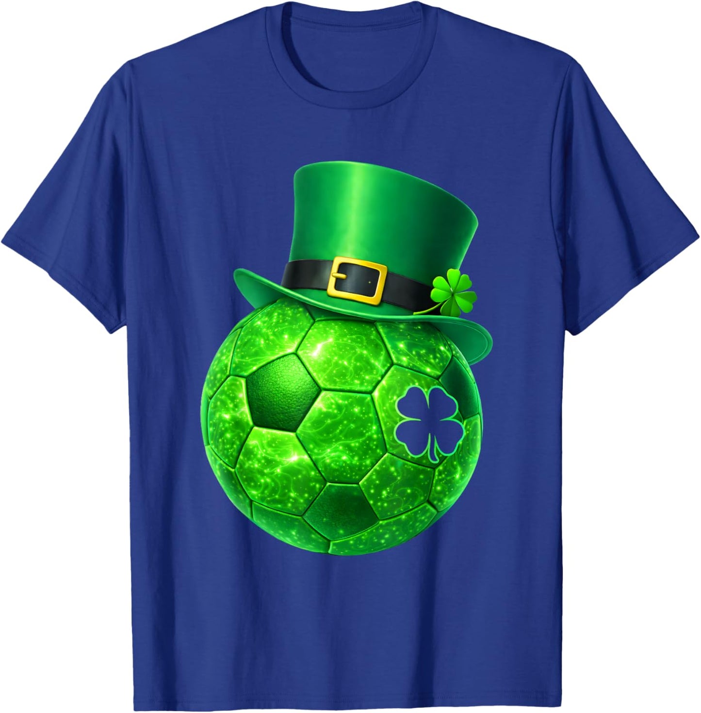 Funny Shamrock Leprechaun Soccer St Patricks Men Boy Kid T-Shirt - T-Shirt | Royal