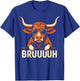 Vintage Retro Bruh Longhorn Meme Gift Women Kid T-Shirt - T-Shirt | Royal
