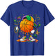 Basketball Mardi Gras Carnival Party Ice Cream Drip Boys T-Shirt - T-Shirt | Royal