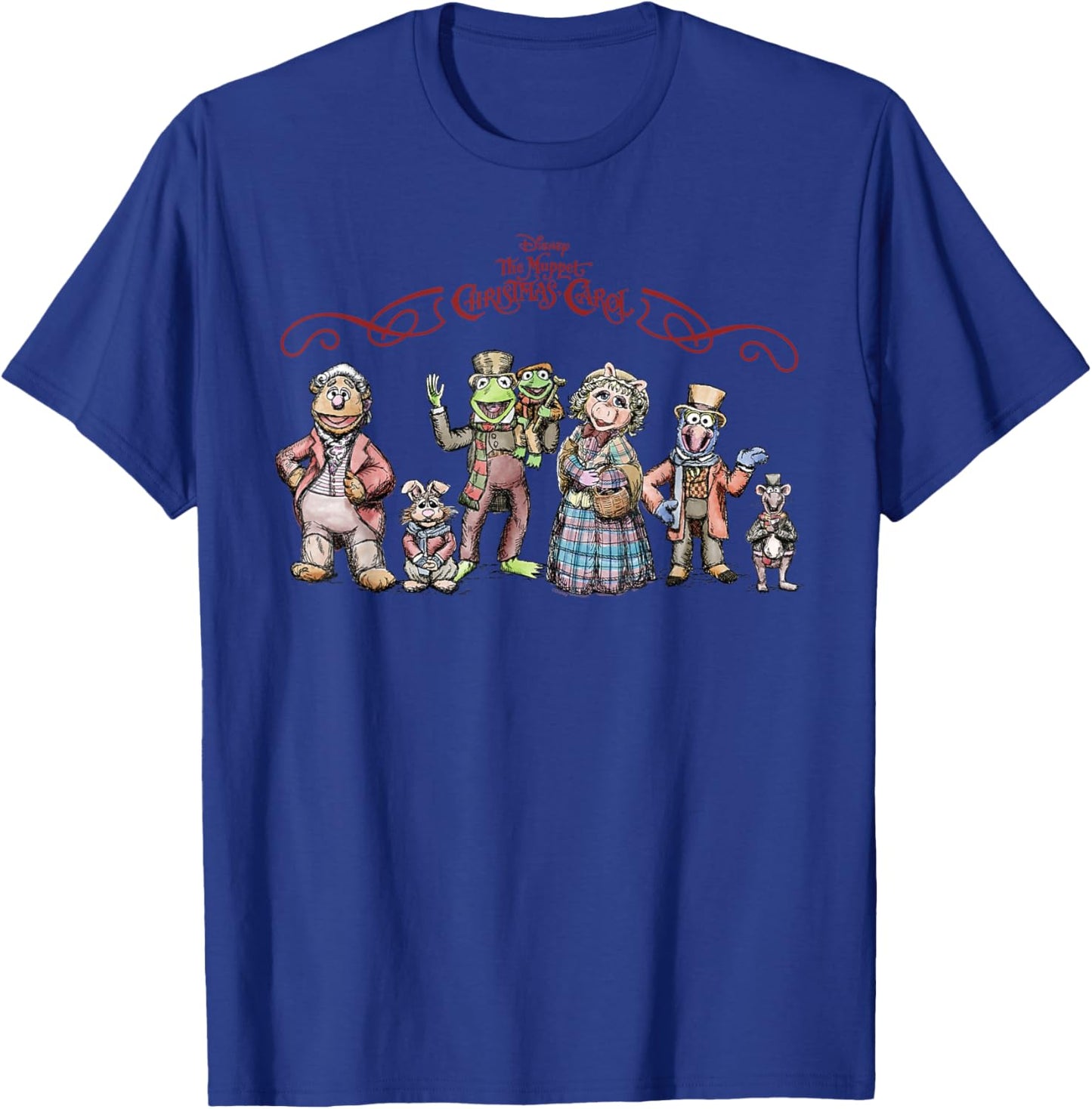 Disney The Muppet Christmas Carol Holiday Character Lineup T-Shirt - T-Shirt | Royal