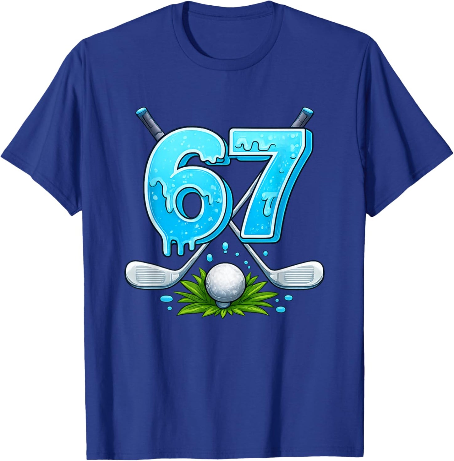 Awesome 67 Meme Golfing Gifts for Kids Teens Viral Meme 6 7 T-Shirt - T-Shirt | Royal