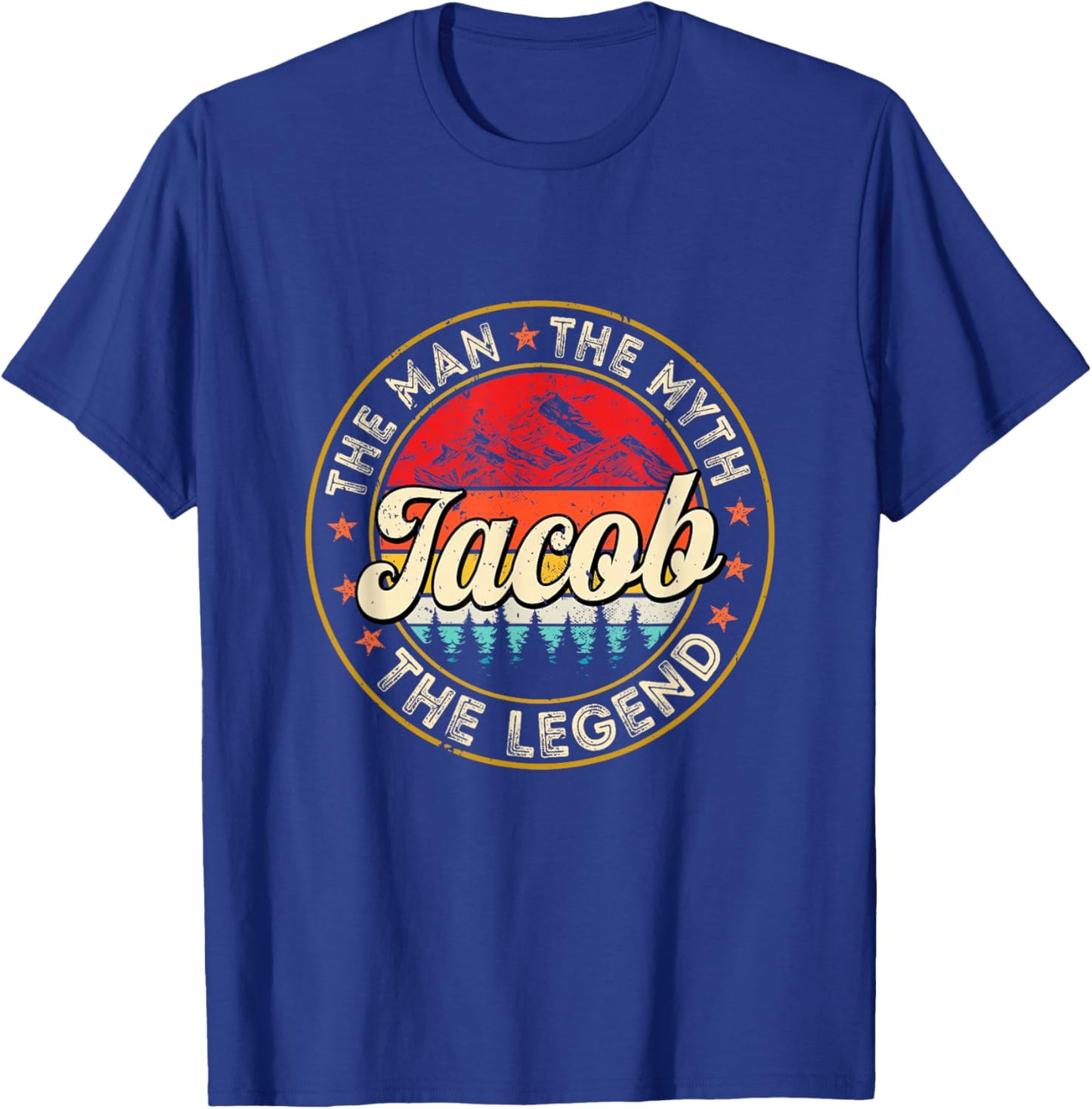 Jacob The Man The Myth The Legend Personalized Name T-Shirt - T-Shirt | Royal
