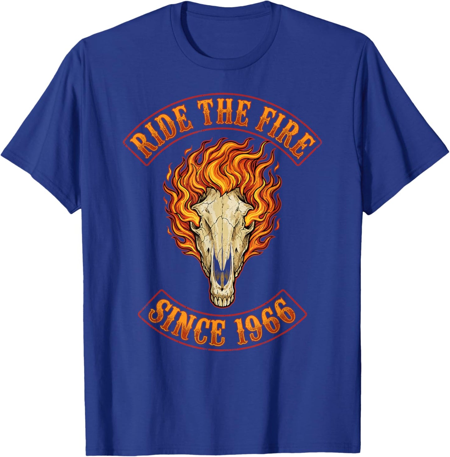 60th Birthday Men Born 1966 Year of The Fire Horse T-Shirt - T-Shirt | Royal