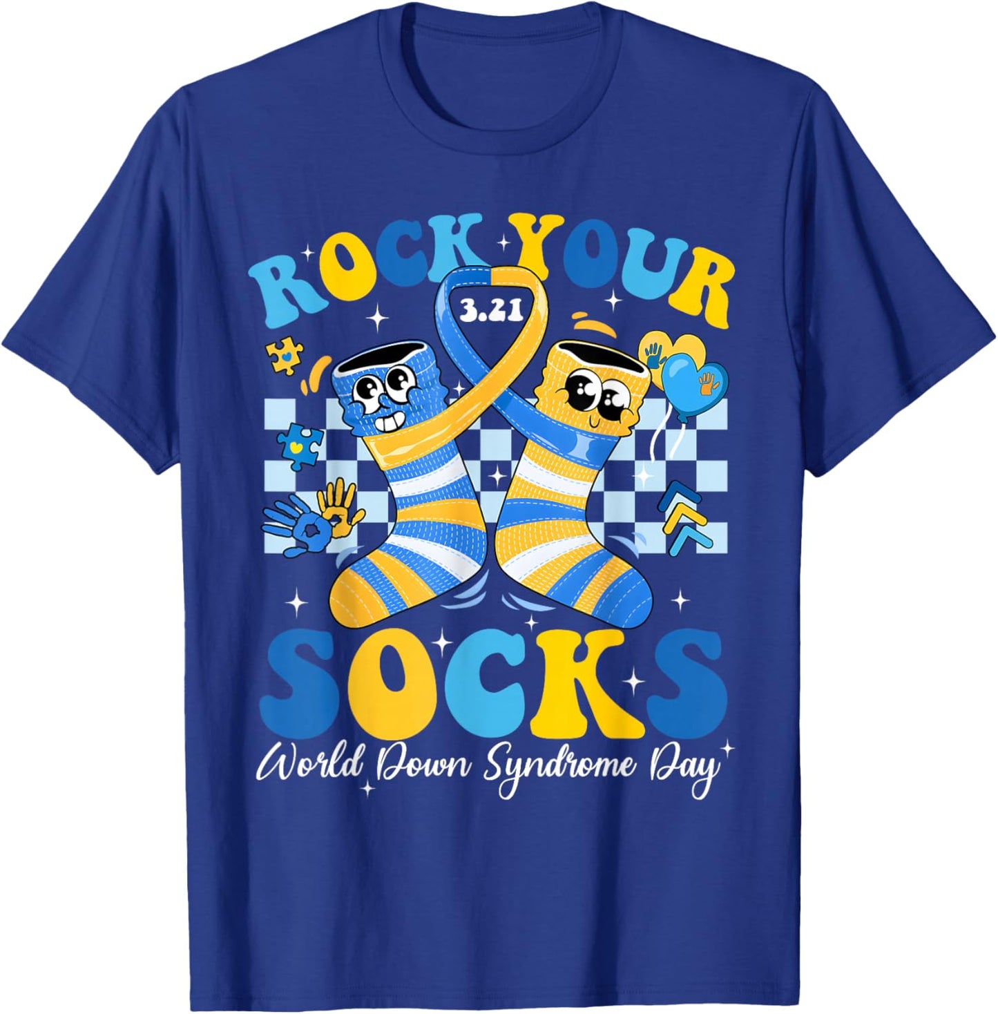 World Down Syndrome Day Rock Your Socks Men Women Kid T-Shirt - T-Shirt | Royal