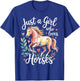 Just A Girl Who Loves Horses T-Shirt - T-Shirt | Royal