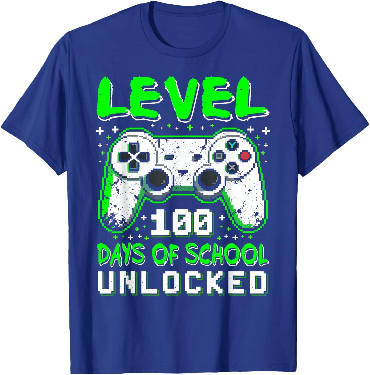 Level 100 Days of School Unlocked Boys 100th Day of School T-Shirt - T-Shirt | Royal