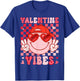 Valentine Vibes Groovy Smile Face Men Women Boy Girl Kids T-Shirt - T-Shirt | Royal