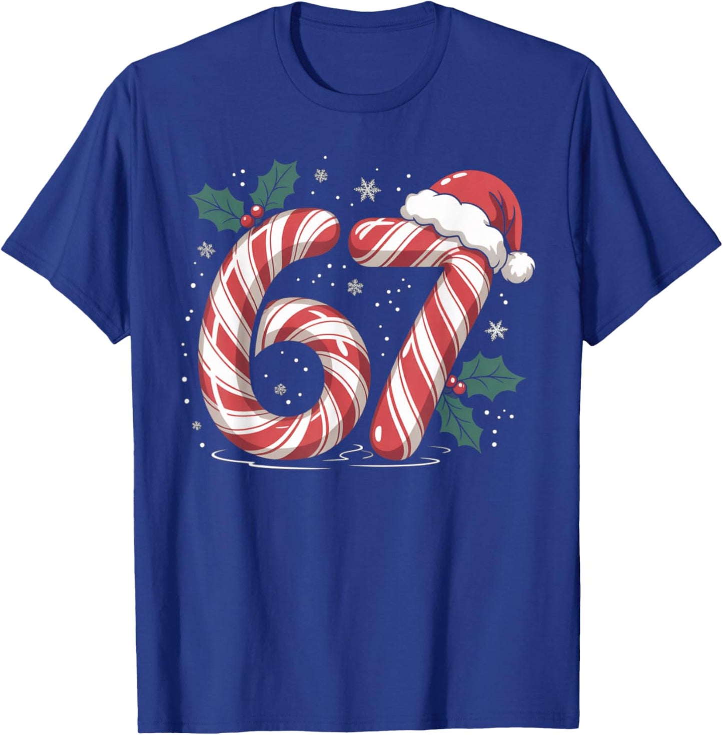 Christmas Candy Cane 67 Meme Funny Boys Girls T-Shirt - T-Shirt | Royal