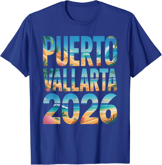 Cute Puerto Vallarta 2026 Vacay Travel Vacation Matching T-Shirt - T-Shirt | Royal
