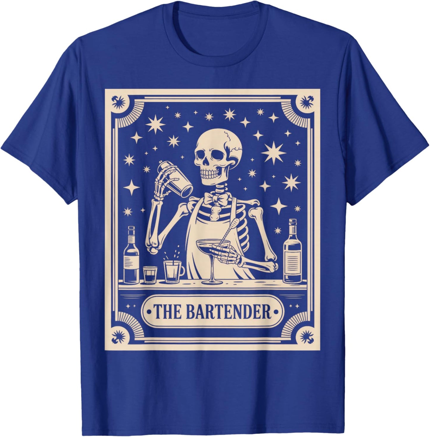 The Bartender Tarot Card Halloween Mixologist Barman T-Shirt - T-Shirt | Royal