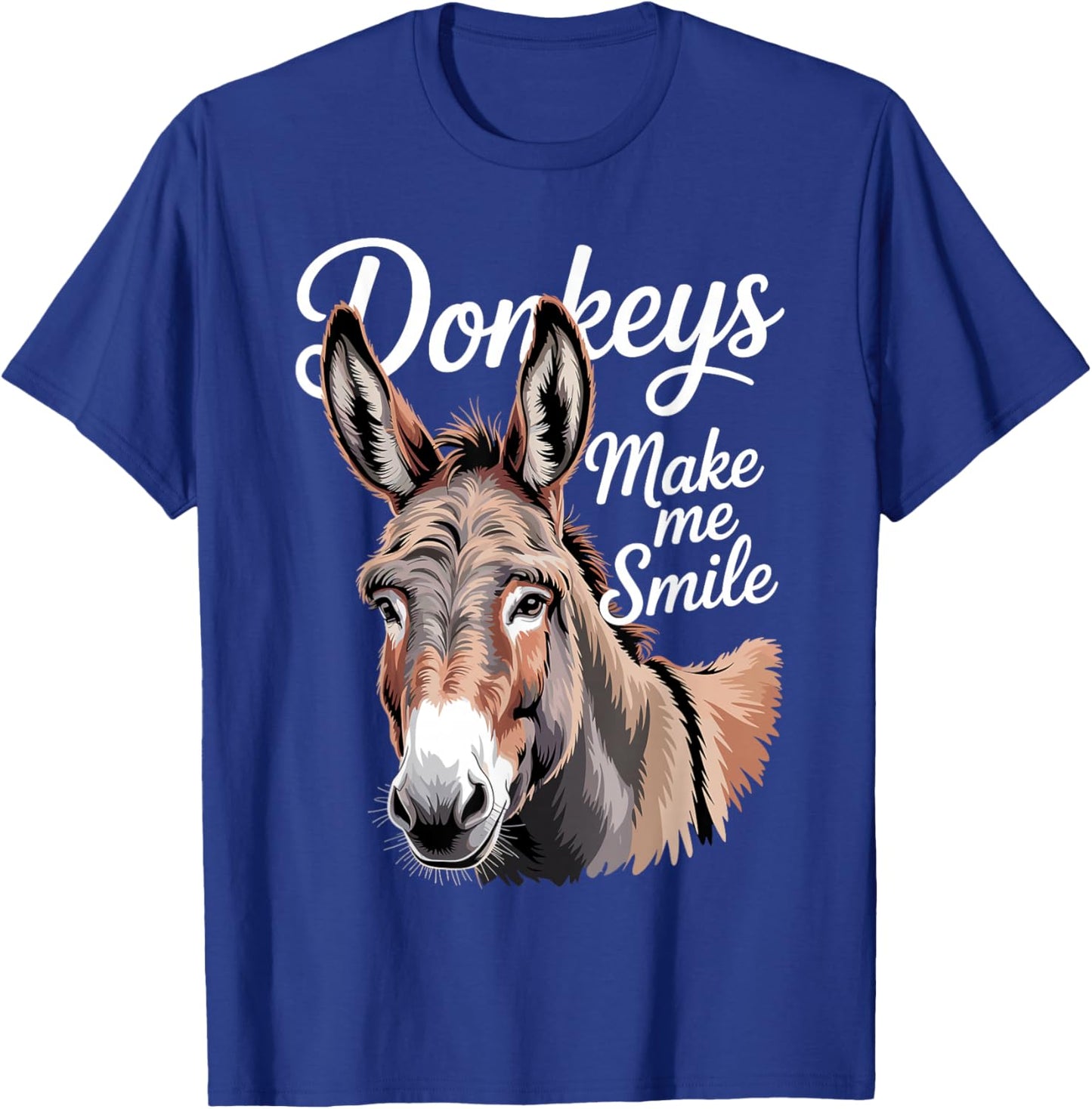 Cute Donkey Art Women Kid Safari Animal Donkey Lover T-Shirt - T-Shirt | Royal