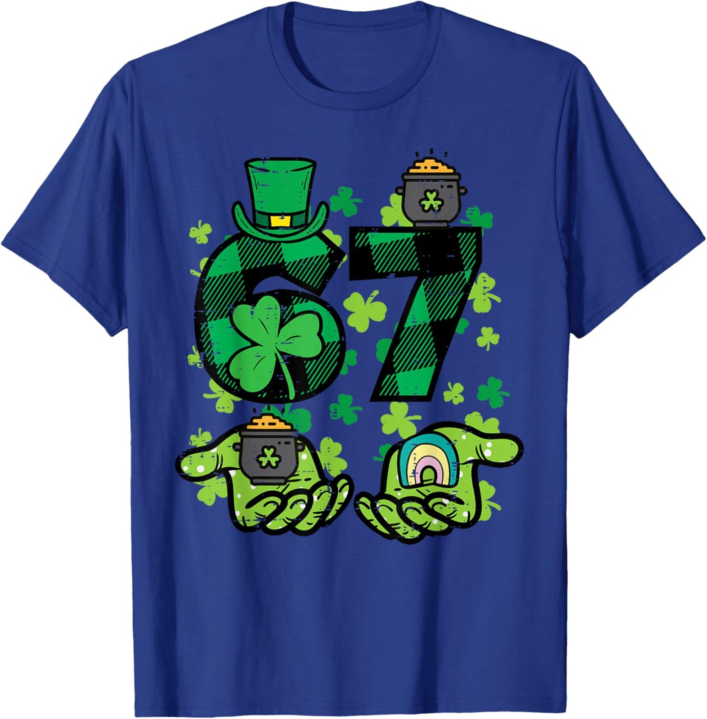 6 7 St Patricks Day 67 Paddys Six Seven Meme Boys Kids Youth T-Shirt - T-Shirt | Royal