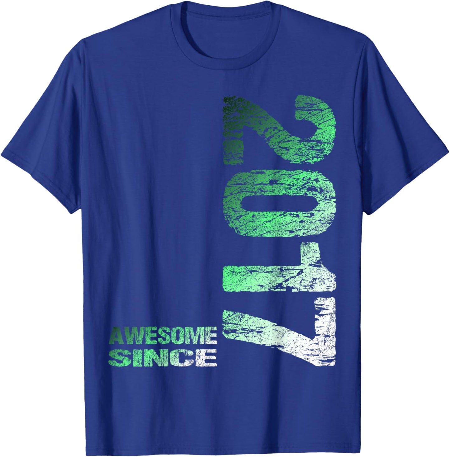Awesome Since 2017 9th Birthday T-Shirt - T-Shirt | Royal