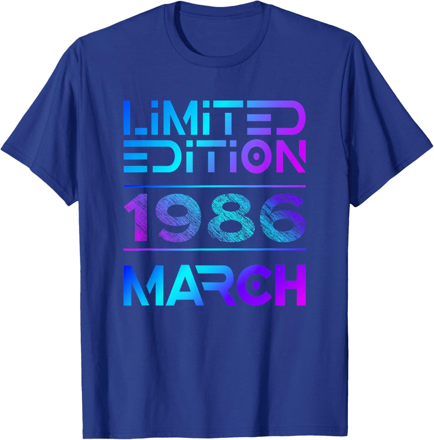 Limited Edition March 1986 Vintage 40. Birthday T-Shirt - T-Shirt | Royal