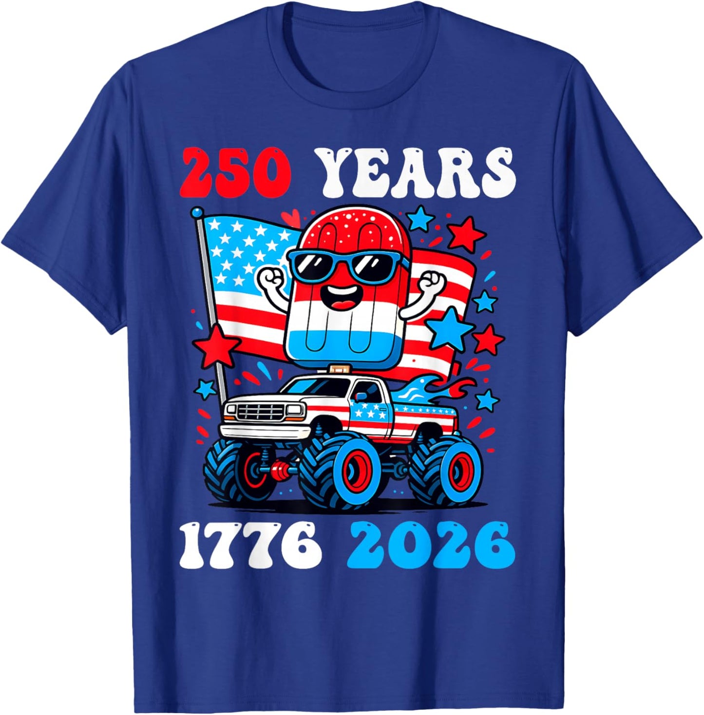250 Years 250th Anniversary 1776 2026 USA 4th of July Boys T-Shirt - T-Shirt | Royal