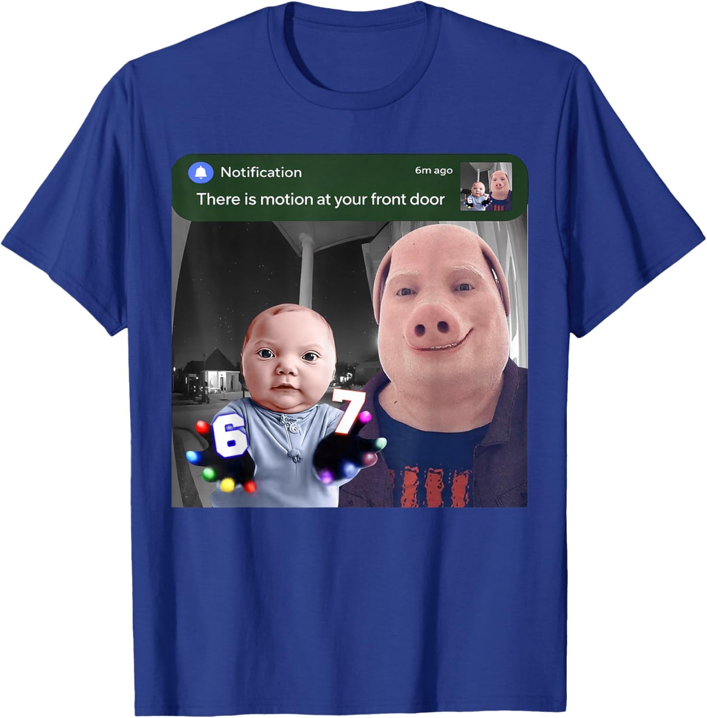 There is Motion At Your Front Door John Pork and Ai Baby T-Shirt - T-Shirt | Royal