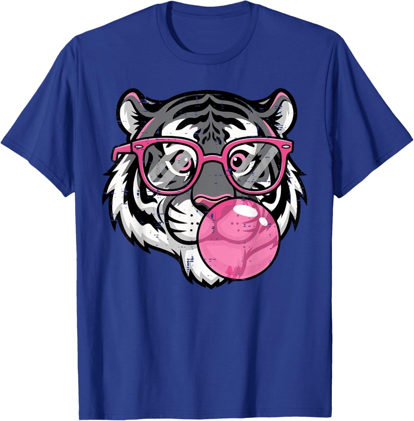 Tiger Gum Pink Glasses Girls Youth Teen Boys Kids Men Women T-Shirt - T-Shirt | Royal