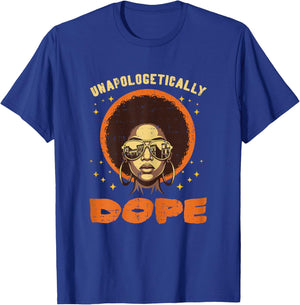 Black History Unapologetically Afro African American Women T-Shirt - T-Shirt | Royal