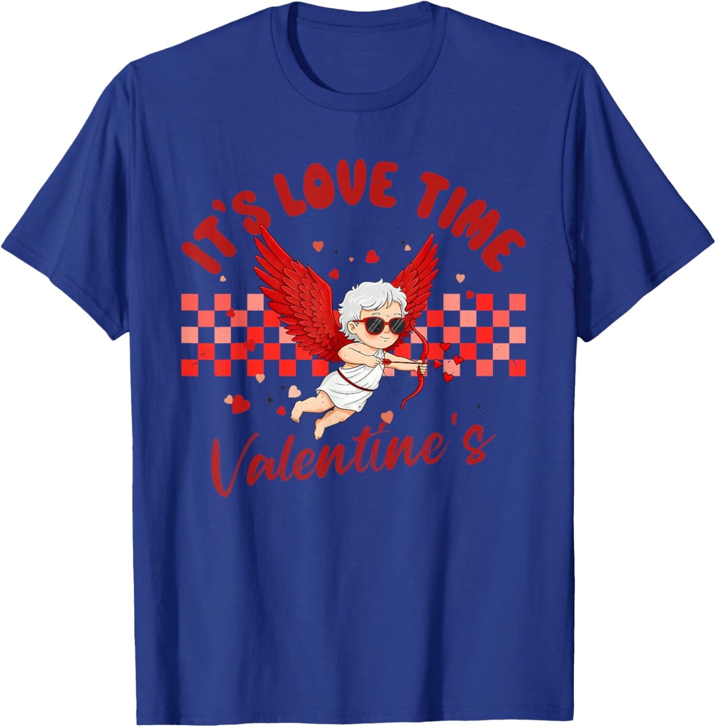 It's Love Time' Cute Cupid Valentine, for Valentine Day Fun T-Shirt - T-Shirt | Royal