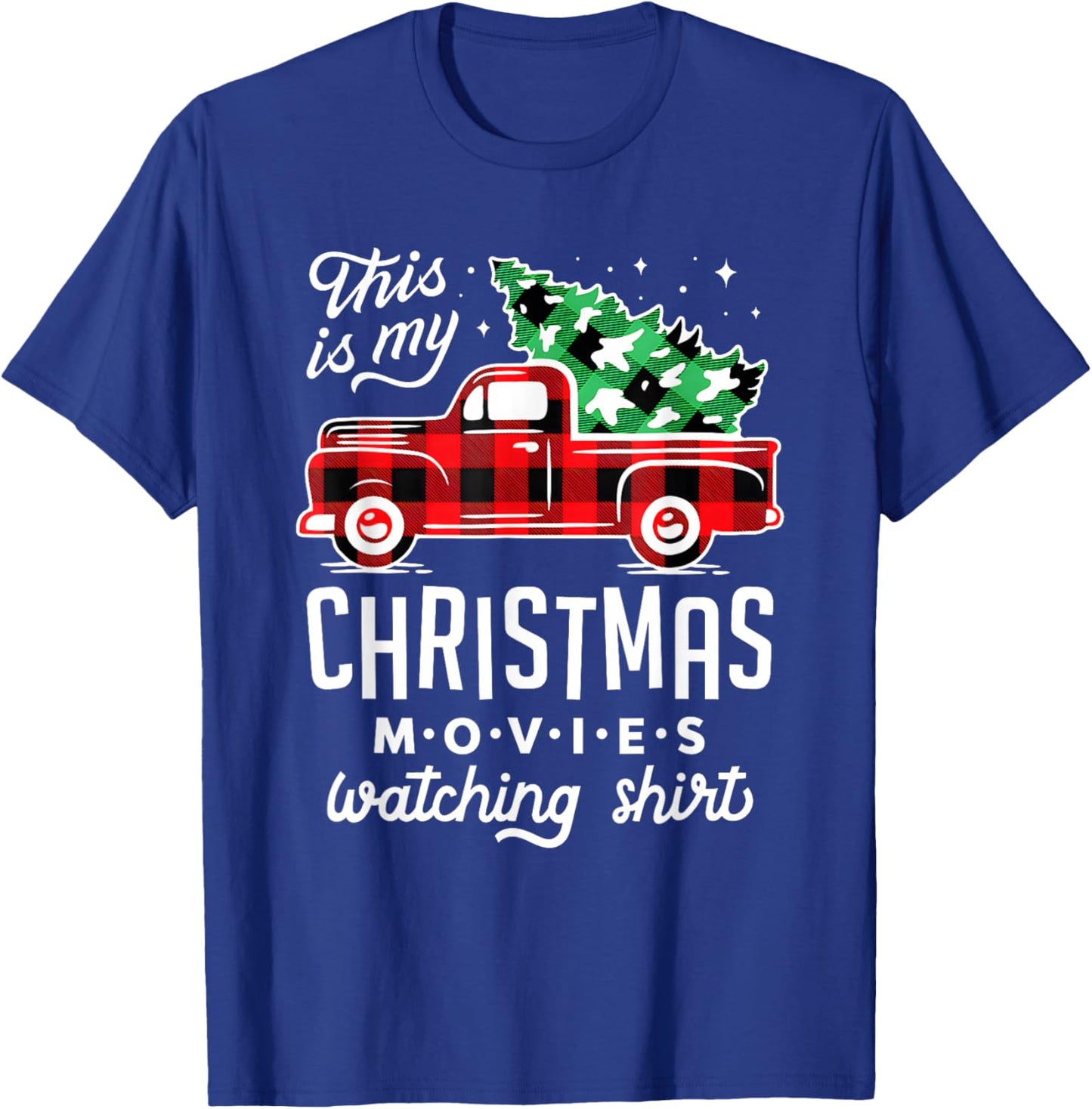 This is My Christmas Movie Watching Shirt Vintage Red Truck T-Shirt - T-Shirt | Royal