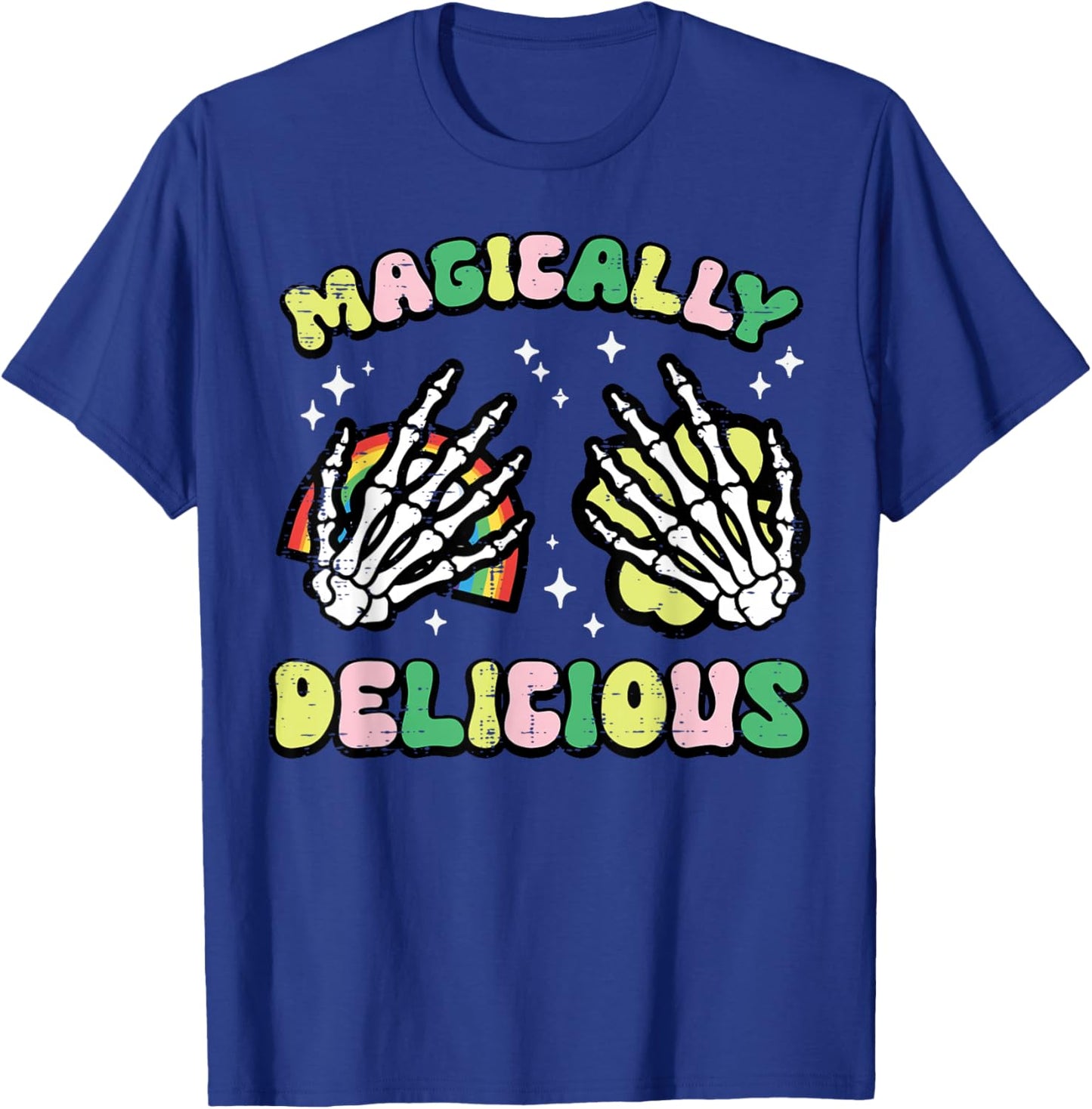 St Patricks Day Magically Delicious Skeleton Hands Women Men T-Shirt - T-Shirt | Royal