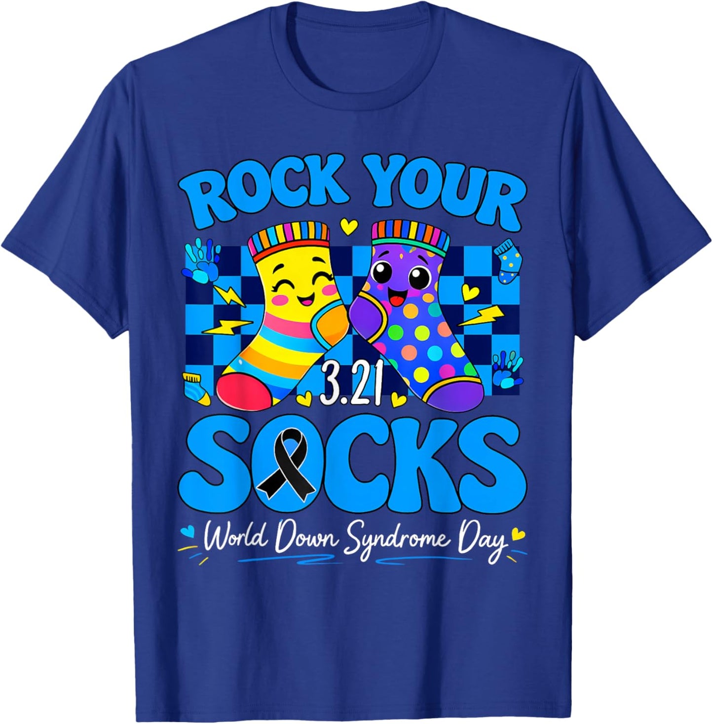World Down Syndrome Day Rock Your Socks 321 Men Women Kid T-Shirt - T-Shirt | Royal
