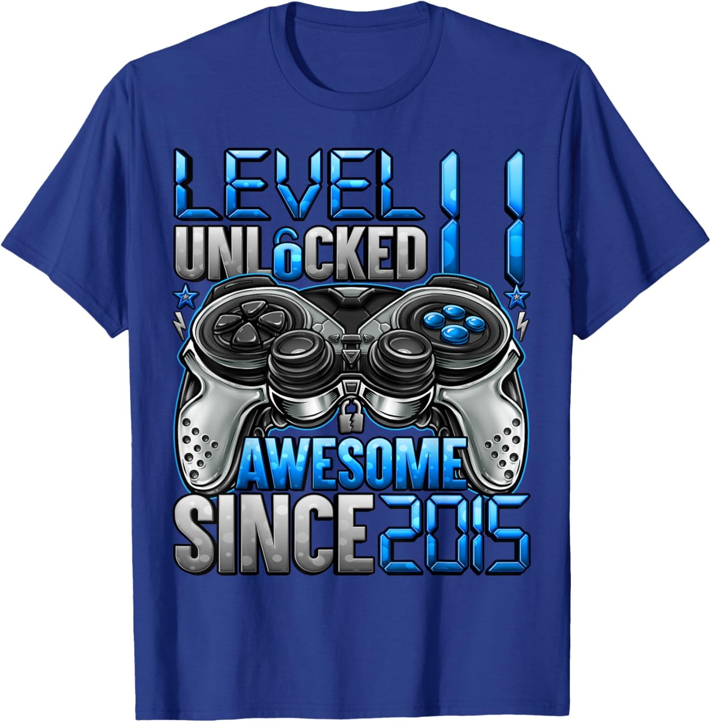 Level 11 Unlocked 11 Year Old Gifts Boys 11th Birthday Boy T-Shirt - T-Shirt | Royal