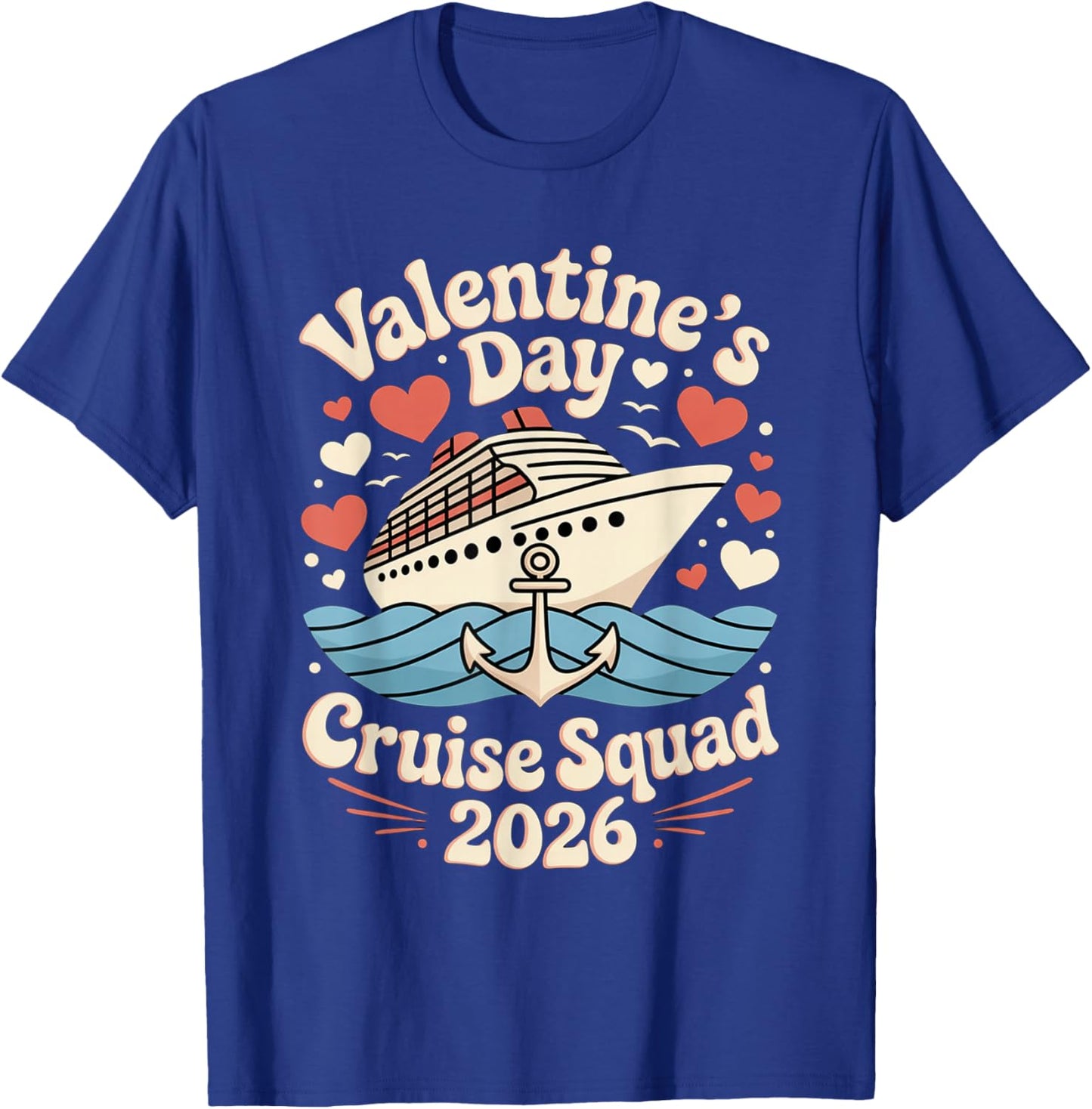 Cute Valentines Day Cruise 2026 Matching Cruise for Couples T-Shirt - T-Shirt | Royal