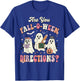 Retro are You Fall O Ween Directions Teacher Halloween Ghost T-Shirt - T-Shirt | Royal