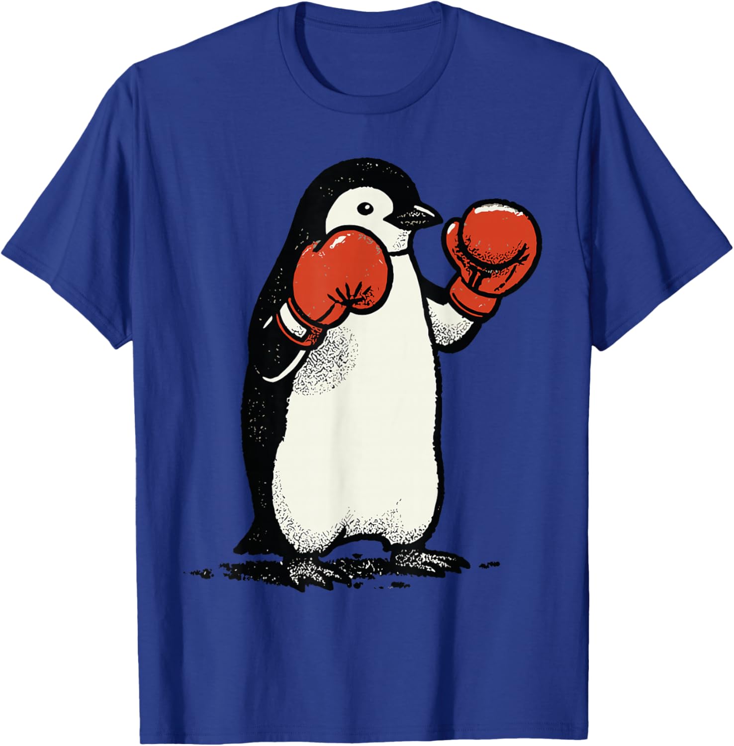 Boxing Penguin Shirt Fighter Funny Animal Graphic Boxer Men T-Shirt - T-Shirt | Royal