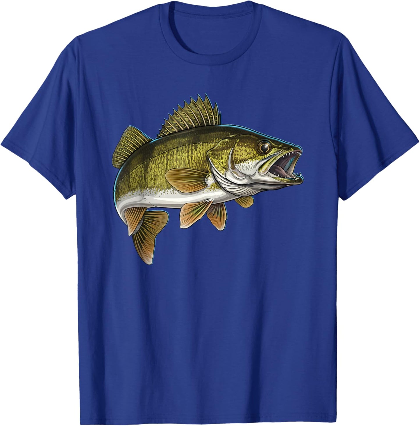 Walleye Fish Art Walleye Fishing T-Shirt - T-Shirt | Royal