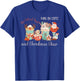 Retro This School Psych Runs On Coffee and Christmas Cheer T-Shirt - T-Shirt | Royal
