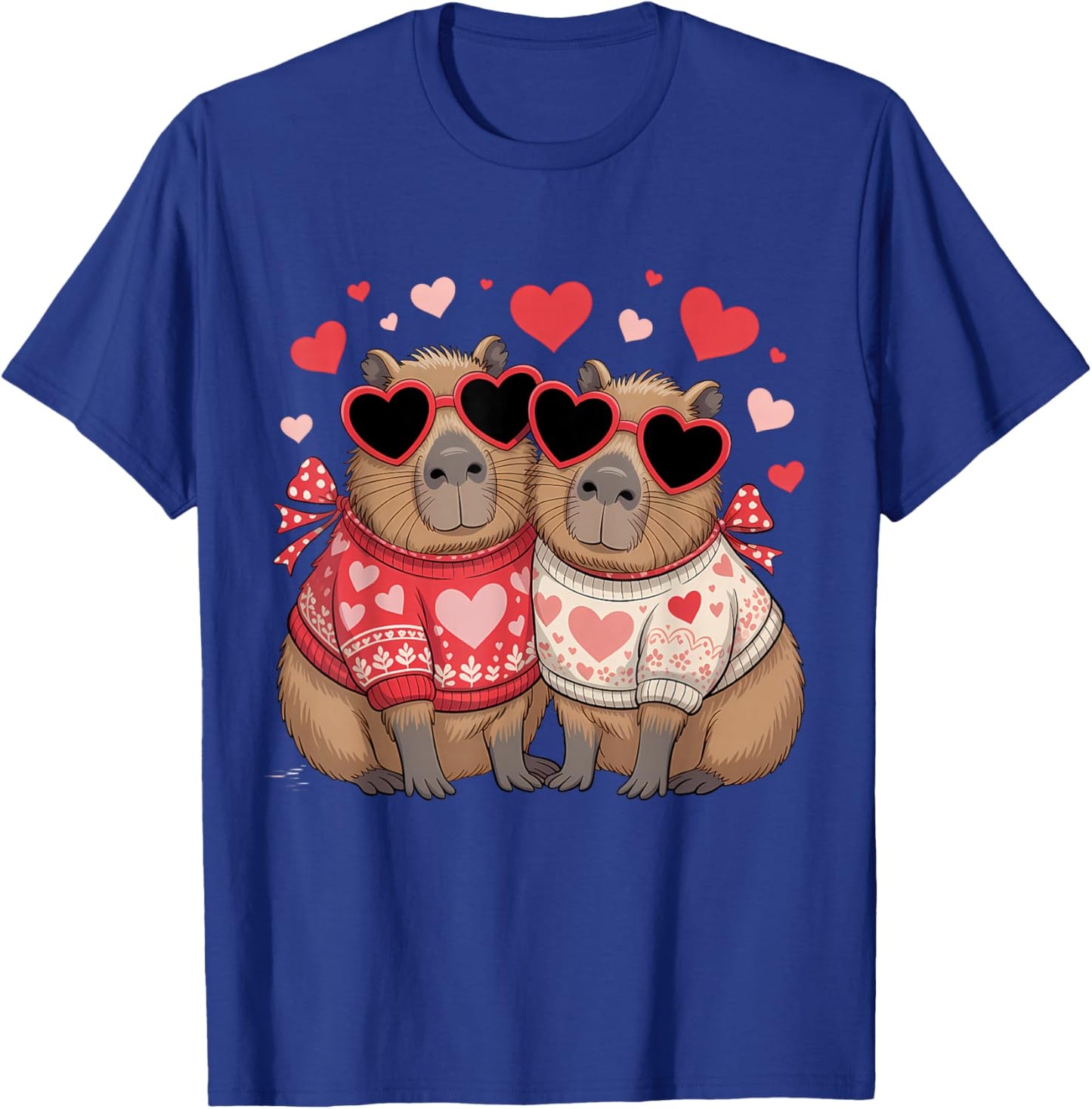 Valentines Day Cute Valentine Capybara Lover T-Shirt - T-Shirt | Royal