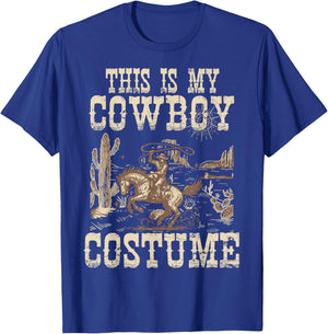 Rodeo Cowboy Costume Country Western Costume Men Women Kids T-Shirt - T-Shirt | Royal