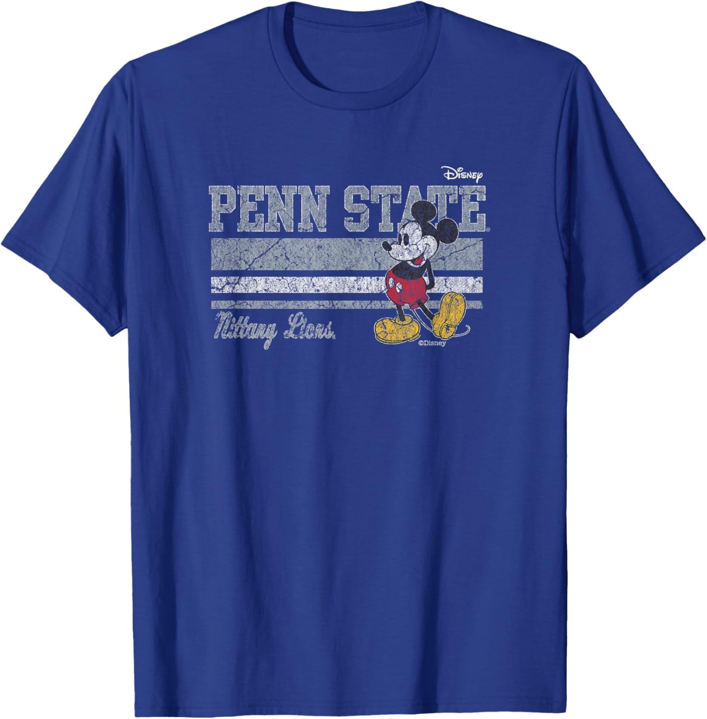Penn State Nittany Lions Mickey Mouse Vintage Navy T-Shirt - T-Shirt | Royal