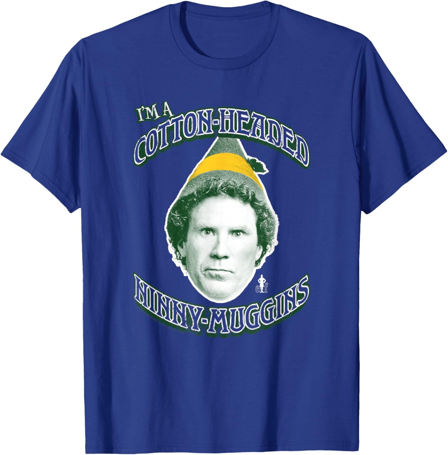Elf Cotton-Headed Ninny-Muggins Portrait Christmas Movie T-Shirt - T-Shirt | Royal