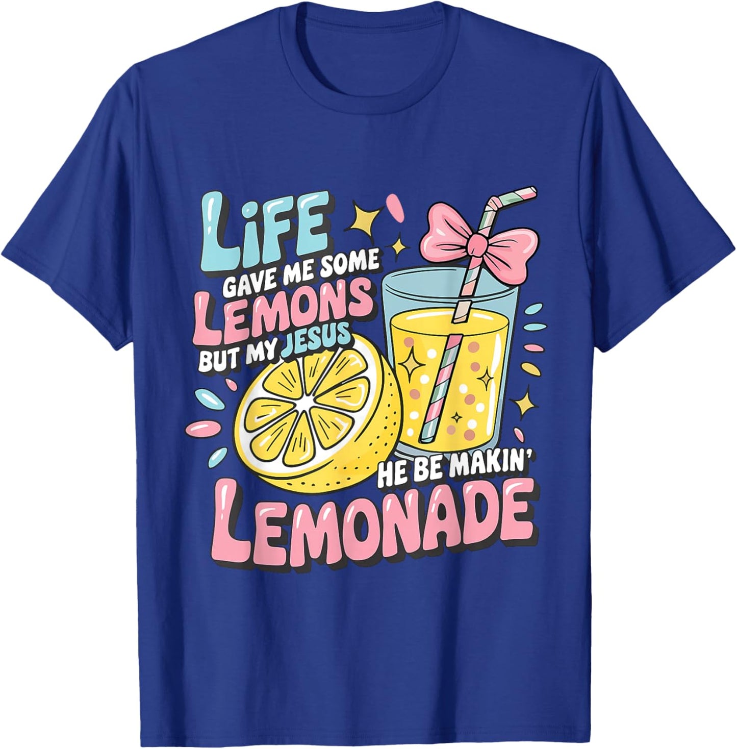 Life Gave Me Lemon But My Jesus Makin Lemonade Christian Kid T-Shirt - T-Shirt | Royal