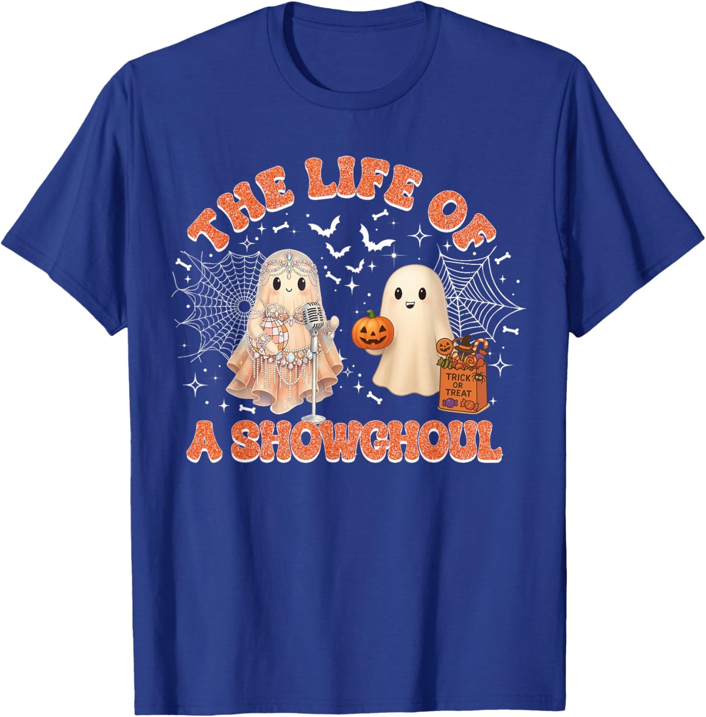 The Life of a Show Ghoul Retro Halloween Show Ghosts Girl T-Shirt - T-Shirt | Royal