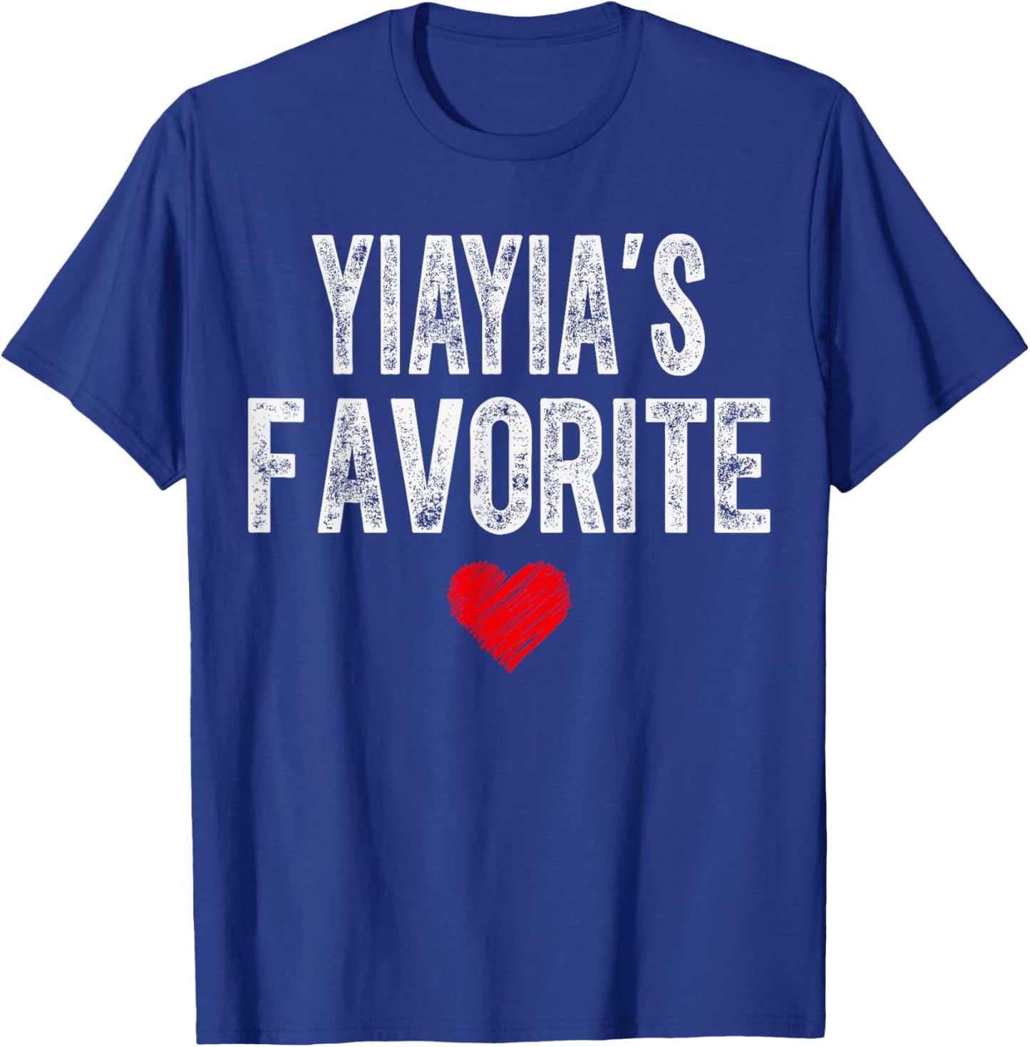 Yiayia’S Favorite Heart Graphic Mothers Day Grandchild T-Shirt - T-Shirt | Royal