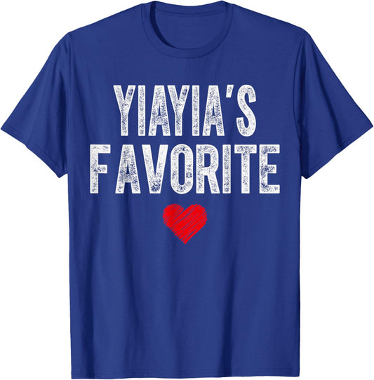 Yiayia’S Favorite Heart Graphic Mothers Day Grandchild T-Shirt - T-Shirt | Royal