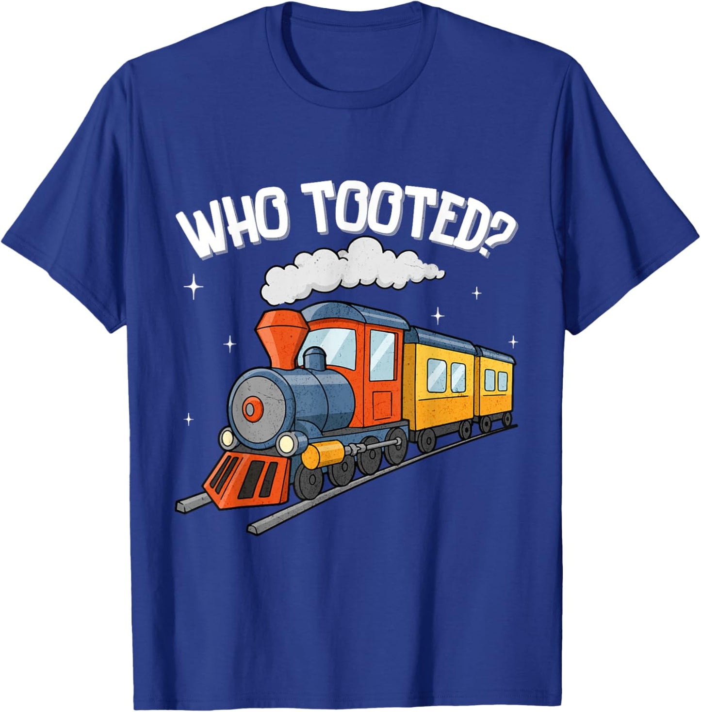 Who Tooted Funny Locomotive Train Lover Toddler Boys Kids T-Shirt - T-Shirt | Royal