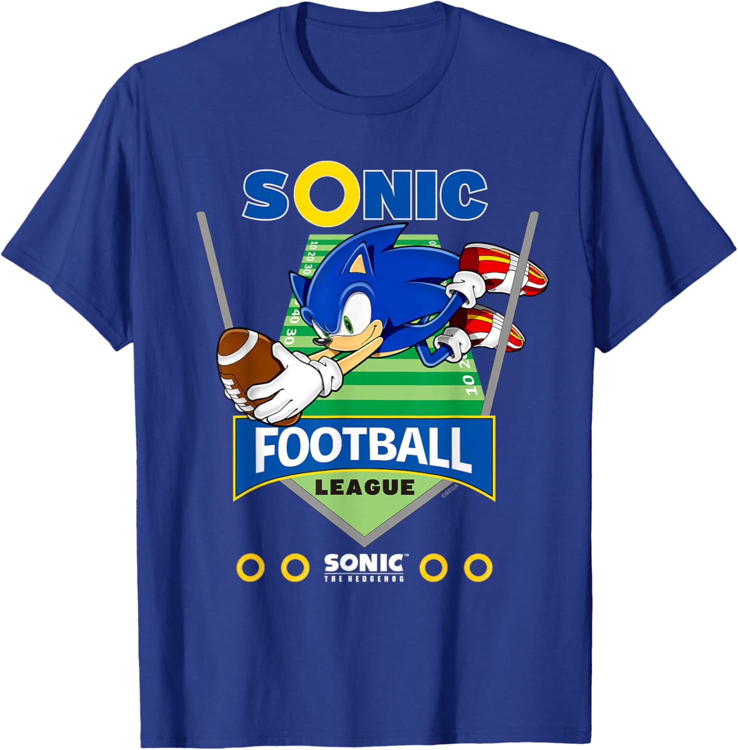 Sonic The Hedgehog - Sonic Football League T-Shirt - T-Shirt | Royal