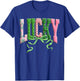 St Patricks Day Lucky Coquette Bow Shamrock Irish Girl Women T-Shirt - T-Shirt | Royal