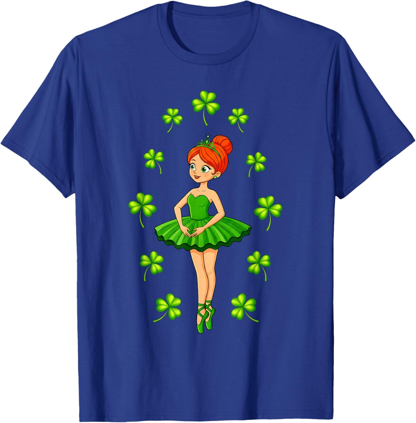 Cute Ballerinas Ballet Dancers St. Patrick's Day Girls Kids T-Shirt - T-Shirt | Royal