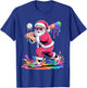 Santa Playing Baseball Ice Cream Dripping Christmas Baseball T-Shirt - T-Shirt | Royal